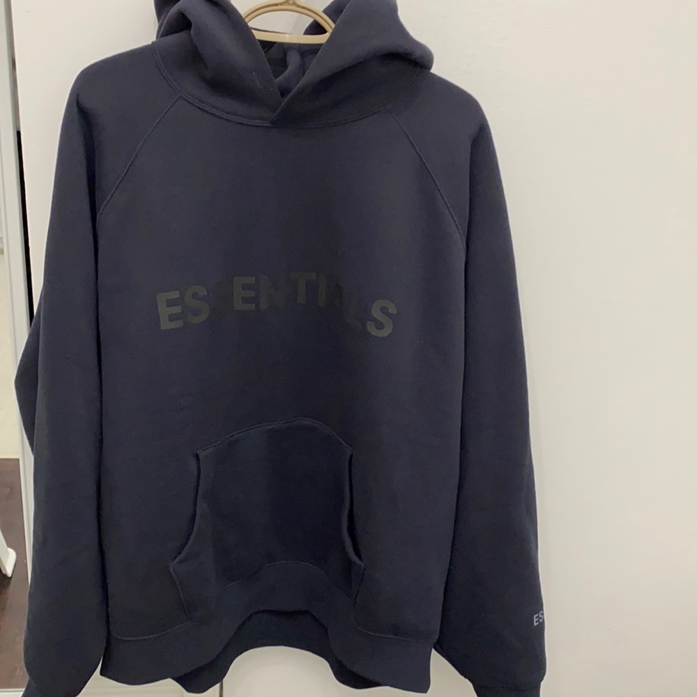 ESSENTIALS Navy Blue logo sweatshirt size Large